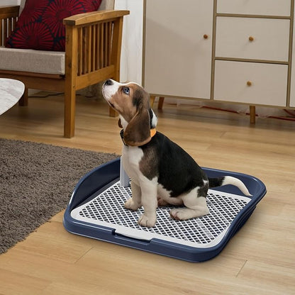 Dog Toilet Pee Pad Holder Indoor Dog Training Toilet Dog Potty Tray Training Pad for Home Use Garden Porch Hospital, Navy Blue