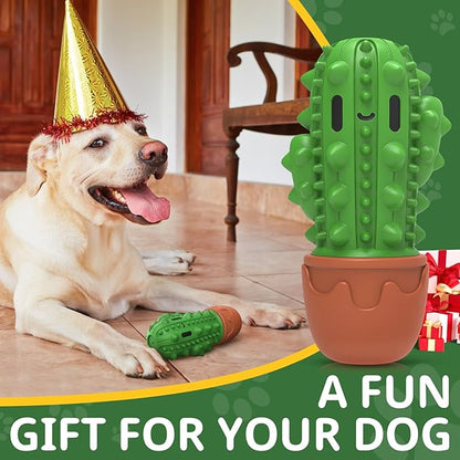 Pamlulu Dog Chew Toys Toothbrush Stick Teeth Cleaning Brush Dental for Medium Large Dog, Puppy Christmas,Easter Birthday Gifts,Outdoor Dog Squeaky Toys for Aggressive Chewers Tough Toys Interactive