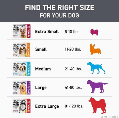 FRONTLINE Shield Flea & Tick Treatment for X-Large Dogs 81-120 lbs. Count of 6