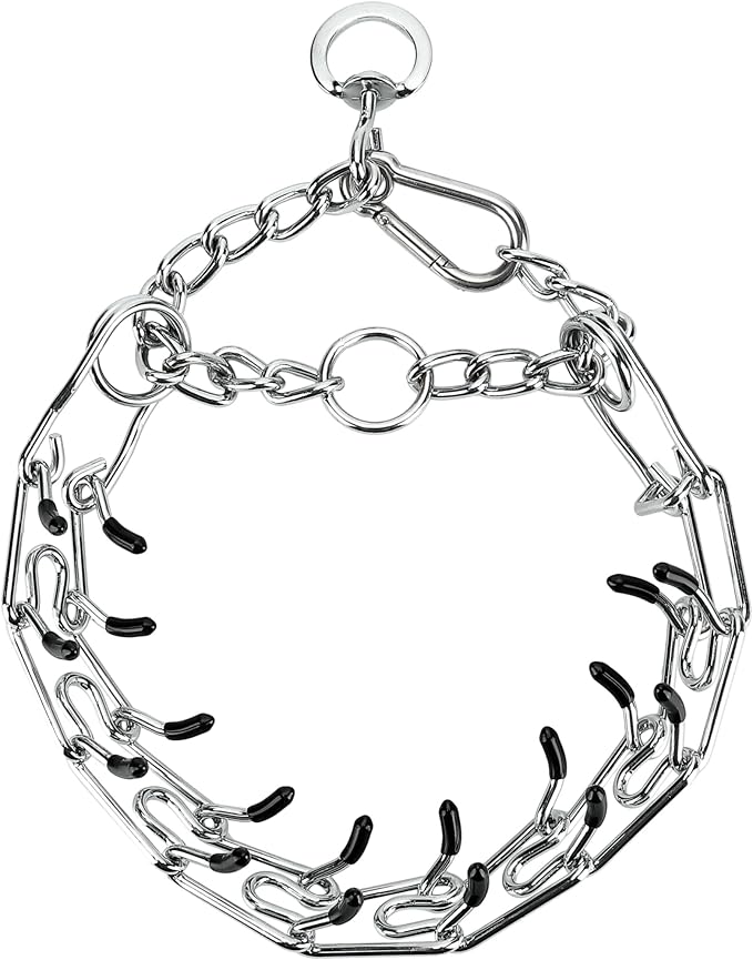 DEYACE Stainless Steel Dog Training Collar, Quick Release Buckle, Adjustable Collar for Small Dogs Neck Girth 8.5"-10.5"