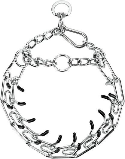 DEYACE Stainless Steel Dog Training Collar, Quick Release Buckle, Adjustable Collar for Neck Girth 10.5"-13.5" Medium Dogs