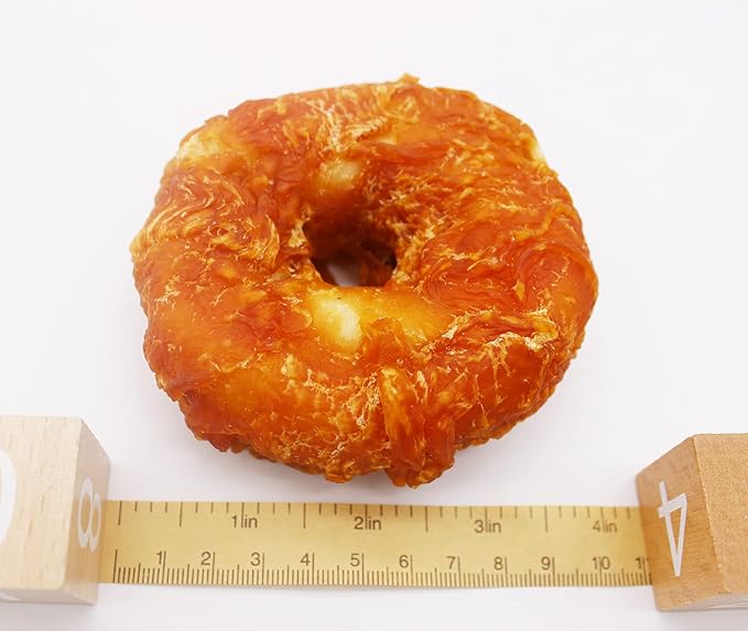 Dog Treats Long Lasting for Large Dog Clean Teeth Chicken Wrapped Rawhide Donuts 1lb/454g
