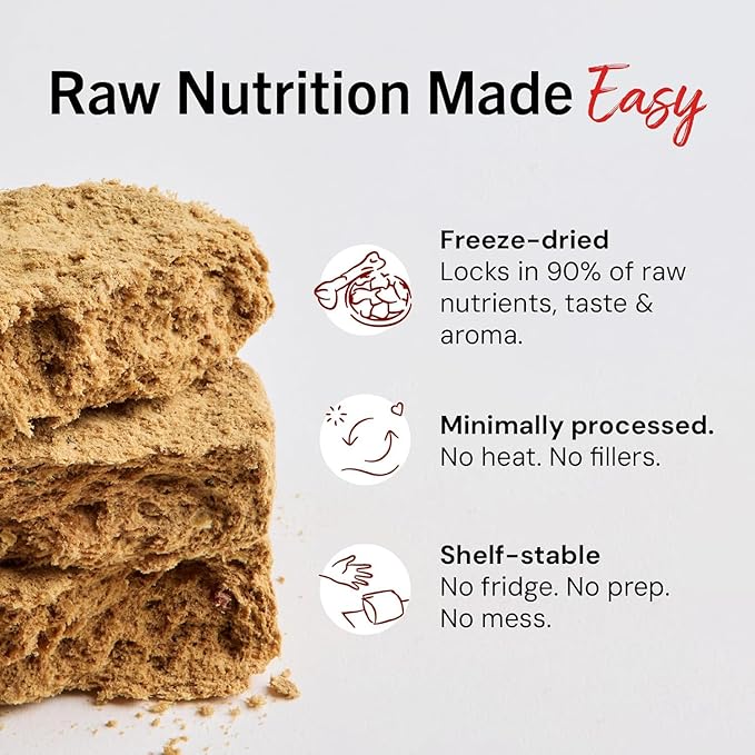 Stella & Chewy's Freeze-Dried Raw Dinner Patties - Simply Venison Recipe - High Protein Grain-Free Puppy & Dog Food - Perfect for Picky Eaters - 25 oz (Pack of 2)