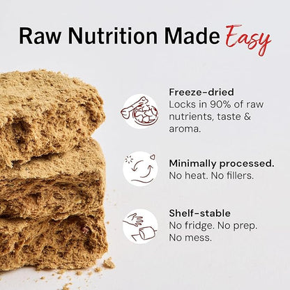 Stella & Chewy's Freeze-Dried Raw Dinner Patties - Duck Duck Goose Recipe - High Protein Grain-Free Puppy & Dog Food - Perfect for Picky Eaters - 25 oz,(Pack of 2)