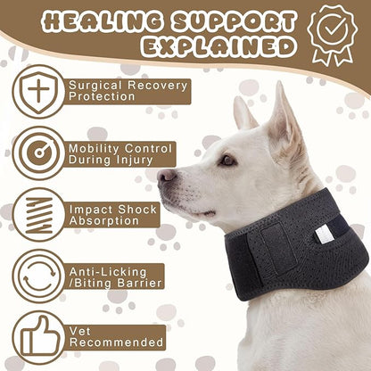 Adjustable Dog Neck Brace Offers Support for Pets Neck Pain Injury Relief Soft Support Cervical Vertebral Sprains and Instability Brace Collar for Dogs(XL)