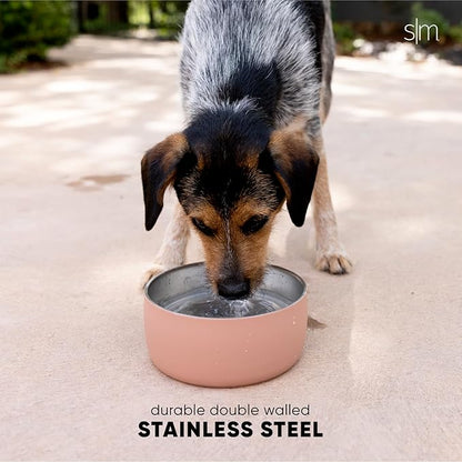 Simple Modern Stainless Steel Pet Water Bowl for Dogs & Cats | Reusable Insulated Stainless Steel Food Bowls for Dog Cat | No Tip No Slip BPA Free | Bentley Collection | Large (64oz) | Riptide