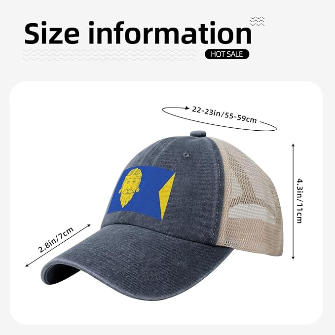 Classic Wormer vlag Denim mesh Cap Truck Driver Baseball hat Breathable Adjustable dad caps Black