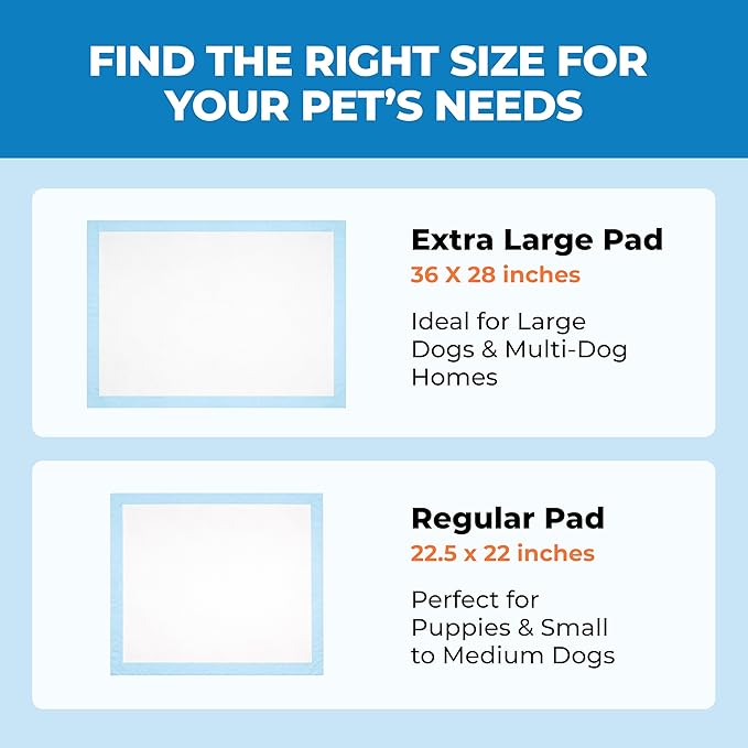 Best Pet Supplies Puppy Pads (22.5 x 22 Inches) - Disposable, Dog Training Potty, Super Absorbent Baby Blue Puppy Pee Pads for Dogs (100 Count)
