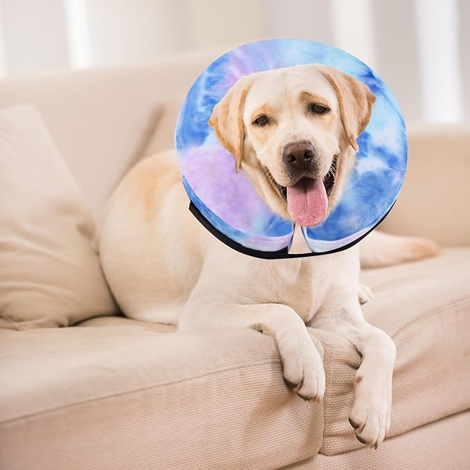 Dog Cone, Y-blue Dog Cone Collar Inflatable Puppy Neck Collar