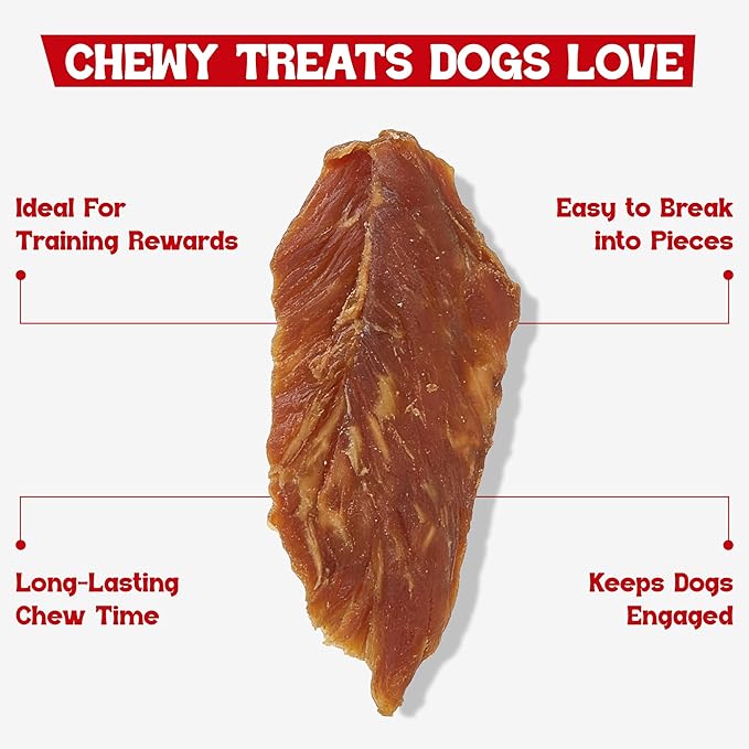Beefeaters Chicken Jerky Strips for Dogs 9oz, 100% Real Chicken Breast, Oven-Baked, Grain-Free Dog Treats for Training & Rewards, High Protein, Low Fat, Resealable Bag, Allergy-Friendly