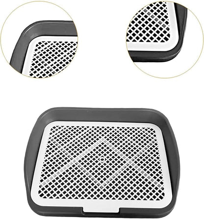 Dog Toilet Puppy Pad Holder Supplies Non Slip with Column Dog Pee Holder Training Pad for Bunny Home Dorm Room, Gray