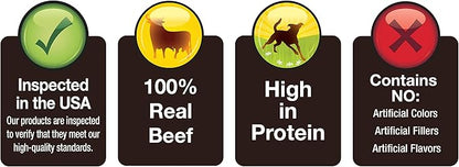 Cadet 100% Beef Strip Long Lasting Chews for Dogs, Single Ingredient Beef Esophagus Dog Treats, Natural High Protein Rawhide Alternative for Small & Large Dogs, 8 Ounce