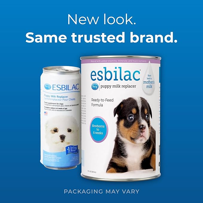 PetAg Esbilac Puppy Milk Replacer Liquid - 11 oz - Ready-to-Feed Puppy Formula with Vitamins for Puppies Newborn to Six Weeks Old - Easy to Digest