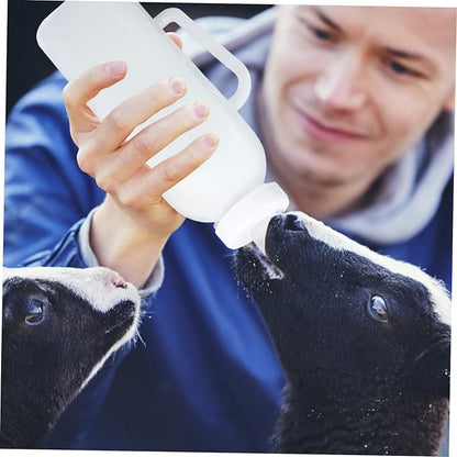 Abaodam 2L Calf Milk Bottle 2-Pack Nursing Bottle for Calves Kittens and Puppies Standard Neck for PET Nursing
