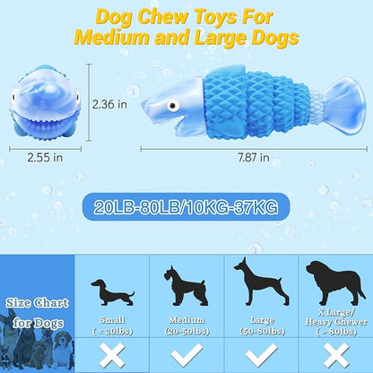 BoYoYo Tough Dog Toys for Aggressive Chewers Large Breed, Durable Dog Chew Toys to Reduce Pet Anxiety and Boredom