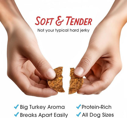 Farmland Traditions Filler Free Dogs Love Turkey & Sweet Potato Premium Jerky Treats for Dogs, 1 lb. Bag