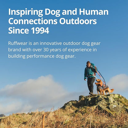 Ruffwear, Front Range Flex Dog Collar, Soft Engineered Knit for Everyday Walks, Lightweight Adjustable with Aluminum V-Ring, Integrated ID Tag Silencer, Quick Release Buckle, Deep Teal, 9"-11"