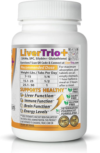 Comprehensive Liver Supplement (2 Pack - 60ct), Combining Same, SPC, Silybin A+B, Gluathione, Chew Tabs for Dogs 30Ct (2X Small - Medium)