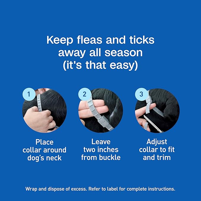 ADAMS Flea & Tick Collar Plus for Dogs & Puppies, 12 Months Protection Against Flea Infestations, Kills Fleas & Ticks, Repels Mosquitoes for Up to 6 Months (Excl. California), One Size Fits All, 2 ct