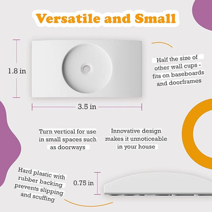 Wall Nanny - Baby Gate Wall Protector (Made in USA) Protects Walls and Doorways from Pet Gates - for Pressure Mounted Indoor Safety Baby Gates - White
