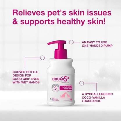Douxo S3 Calm Shampoo, Contains 0.75% Ophytrium, Soothing, For Itchy, Irritated or Allergic Skin, For Dogs and Cats, 6.7 fl. oz. (200mL)