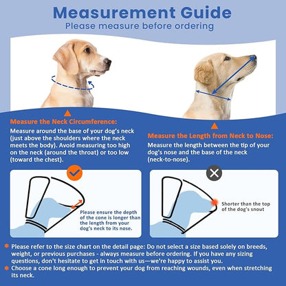 BARKLESS Dog Cones for Medium Dogs, Soft Cones for Dogs After Surgery to Stop Licking, Adjustable Elizabethan Collar, Neuter Cone of Shame Alternatives, Lightweight Dog Recovery Collar (Grey, M)