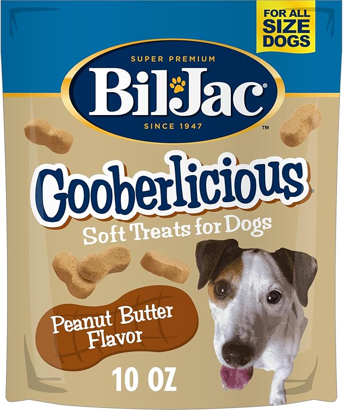 Bil-Jac Gooberlicious Soft Dog Treats, Peanut Butter & Chicken Liver Recipe, 10 oz