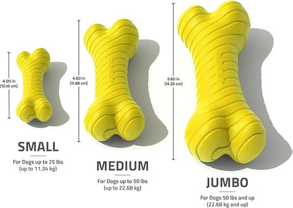 Playology Dog Toys | Dual Layer Bone Durable Chew Toy Bone for Dogs | Medium Chicken Scented Toy - Easy to Clean and Made from Non Toxic Materials