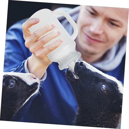 Totority 2pcs Calf Milk Bottle Large Boilable Kitten Nursing Bottle for Newborn Animals