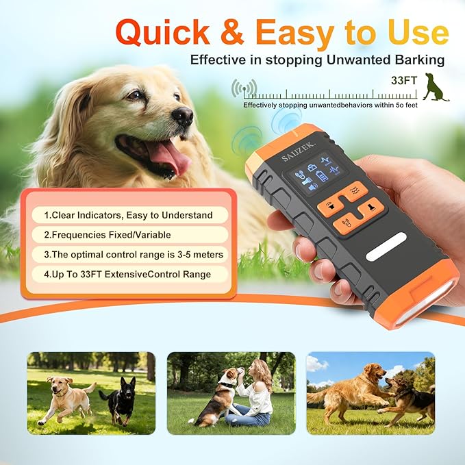 Ultrasonic Dog Trainer G3, Anti-Barking Device for Dogs, 2025 Upgraded Sonic Bark Deterrent, 5-in-1 Handheld Discipline Training Tool to Stop and Control Barks, Bad behaviors