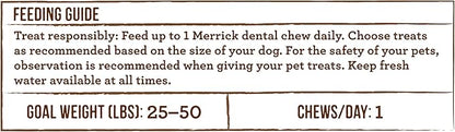 Merrick Fresh Kisses Dog Dental Chews Infused With Real Mint for Medium-Sized Dogs, Grain-Free Pet Treats, 23.0 oz. Box
