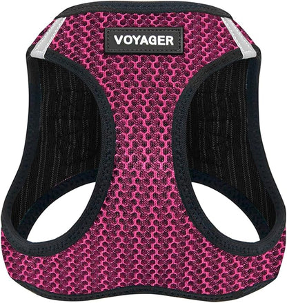 Voyager Step-in Air Dog Harness - All Weather Mesh Step in Vest Harness for Small and Medium Dogs by Best Pet Supplies - Harness (Fuchsia 2-Tone), X-Large