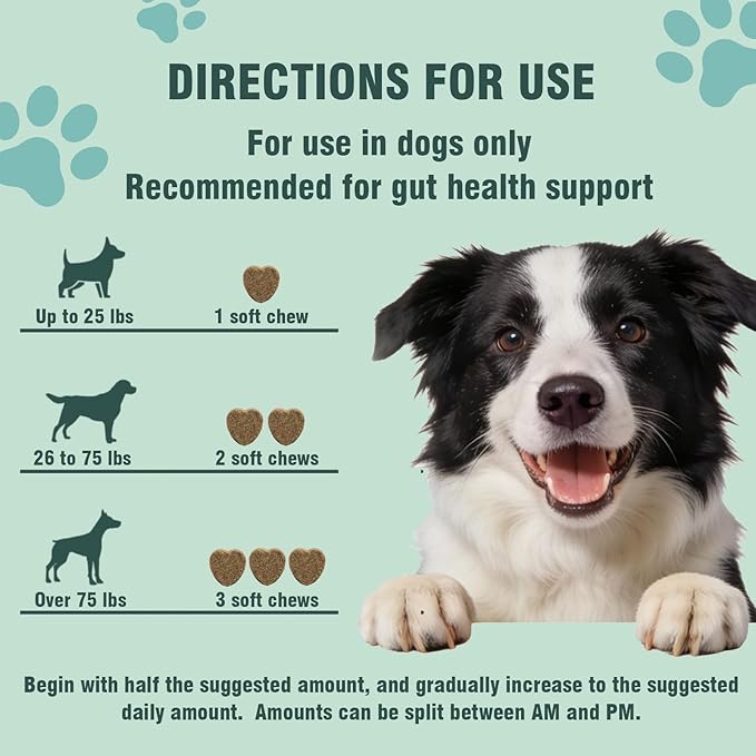 Probiotics for Dogs, 200 Soft Chews, Support Gut Health, Diarrhea Relief, Seasonal Allergies, Dog Probiotic Chews for Itchy Skin & Dog Yeast Infection, Chicken Flavor