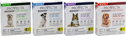 Provecta® Advanced for Extra Large Dogs (Over 55 lbs) Flea and Tick Topical Treatment, 4-Month Supply