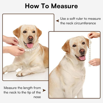 Queenmore Dog Cones for Large Dogs,Soft Dog Cone Stop Licking After Surgery, Adjustable Pet E-Collar Alternative for Wound Healing,Coffee,X-Large