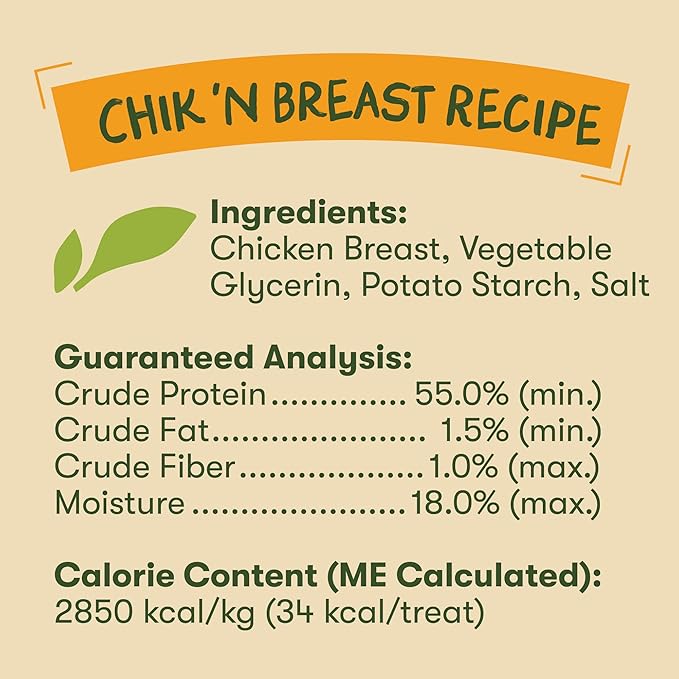 Pet 'n Shape Chik 'n Breast Jerky Dog Treats - 1 Pound