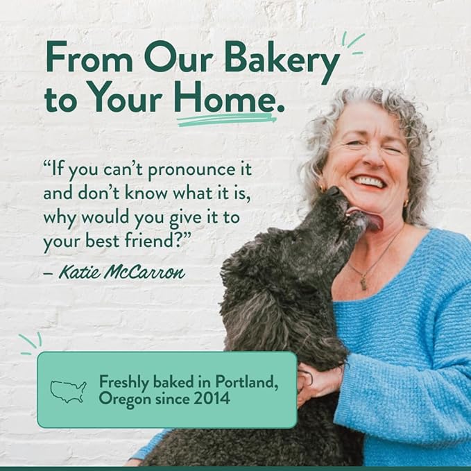 Portland Pet Food Company Apple & Mint Dog Treats Healthy Biscuits for Small Medium & Large Dogs - Grain-Free, Human-Grade, All Natural Dog Cookies, Snacks & Training Treats - Made in the USA - 5 oz