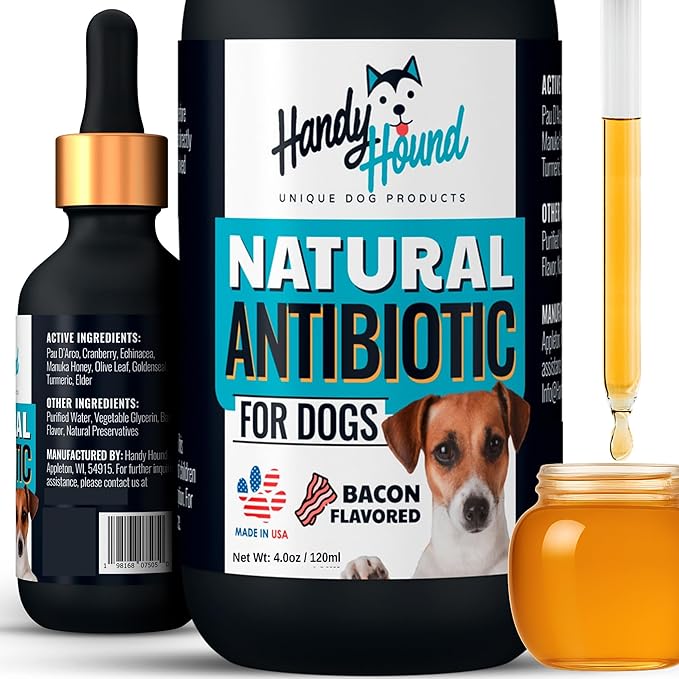 Natural Immune Support for Dogs - Herbal Supplement for Cough, Urinary Tract, Skin & Itch Support - Bacon Flavor (4 Oz)