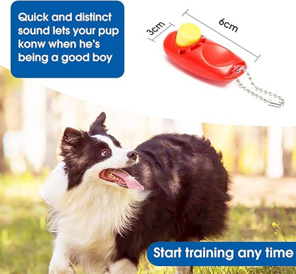 BAAPET 15/20/30/50/100 ft Long Dog Training Leash with Clickers for Small, Medium and Large Dogs or Cats (100 Feet, Red)