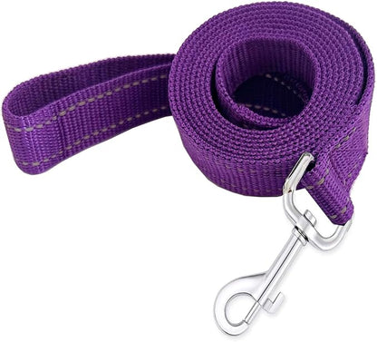 Reflective Dog Leash 7Ft /8 Feet Long, 1 Inch Wide, for Small and Medium Dogs