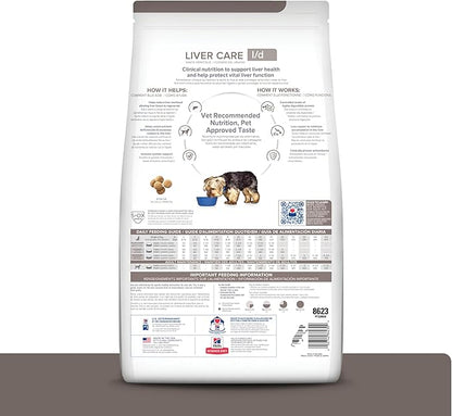 Hill's Prescription Diet l/d Liver Care Dry Dog Food, Chicken, 17.6 lb. Bag
