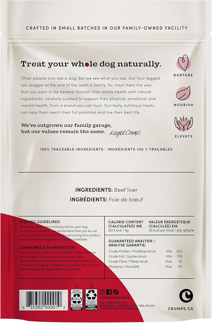 Crumps' Naturals Traditional Liver Fillets 6.8oz