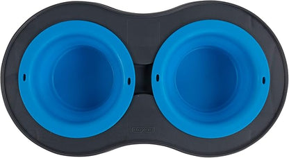 Dexas Pets Double Elevated Pet Feeder, 2.5 Cup Bowls, Pro Blue (PW1104322194)