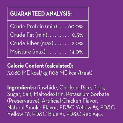 Dingo Wag’n Wraps Slims 8 Count, Made with Real Chicken and Pork, for All Dogs (Pack of 4)