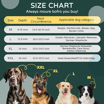 Soft Dog Cone Collar for Large Dogs, Mesh Windows Transparent E Collar for Dog, Anti-Bite Lick Wound Healing After Surgery Neuter Safety Practical Comfy Plastic Cone Black L