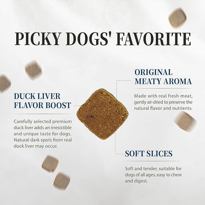 Herz Air-Dried Dog Food Beef & Duck Liver Recipe 2.2 lb, All-Natural, High-Protein, Grain-Free, Limited Ingredients, Complete & Balanced, Premium Canine Cuisine