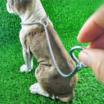 Dog P Snake Chain Chrome Plated Metal Dog Training Choke/Collar-Fully Guaranteed Against Rust Tarnish or Breakage-Recommended for Professional Training (Sliver, 5mm * 28")
