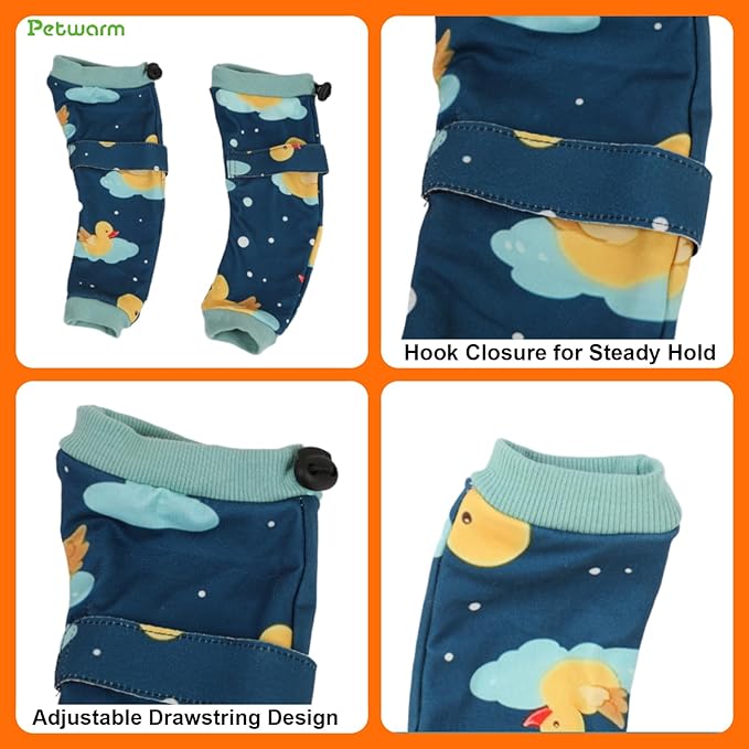 PetWarm Dog Recovery Sleeve 4pcs Set, Dog Leg Sleeve, Ideal for Comfort and Support During Pet Recovery, Suitable for Active or Support Recoverying Pet Use, Green, S