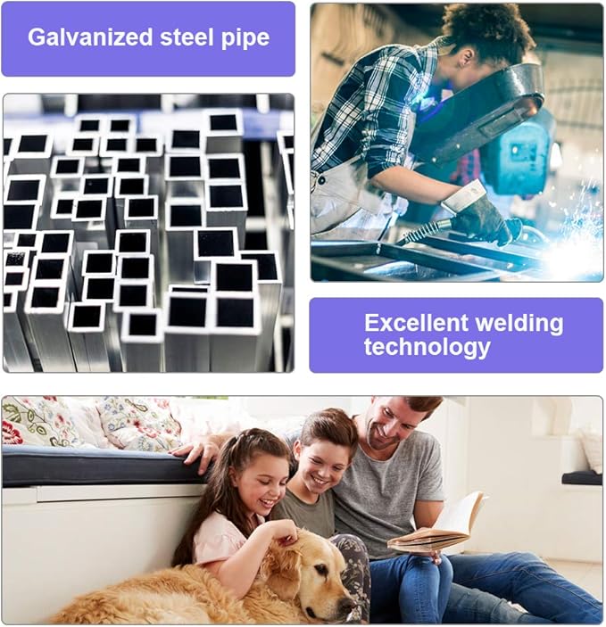 BestPet 4'x4'x4.3' ft Heavy Duty Outdoor Dog Kennel with Waterproof Roof, Galvanized Steel Large Dog Run Cage for Medium & Large Dogs, Secure Lock for Backyard
