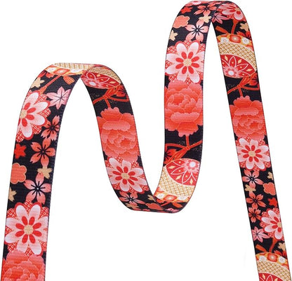 Mihqy Dog Collar with Bohemia Floral Tribal Geometric Patterns - Soft Ethnic Style Collar Adjustable for Small Medium Large Dogs(Red Flower A,XS)